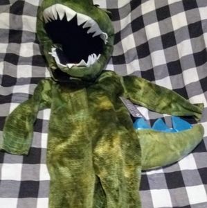 NWT Pottery barn T-rex dinosaur costume 2T & bag